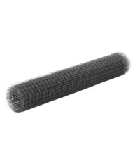 Grillage acier avec revêtement en PVC 10x1 m gris | Mobilier & Déco