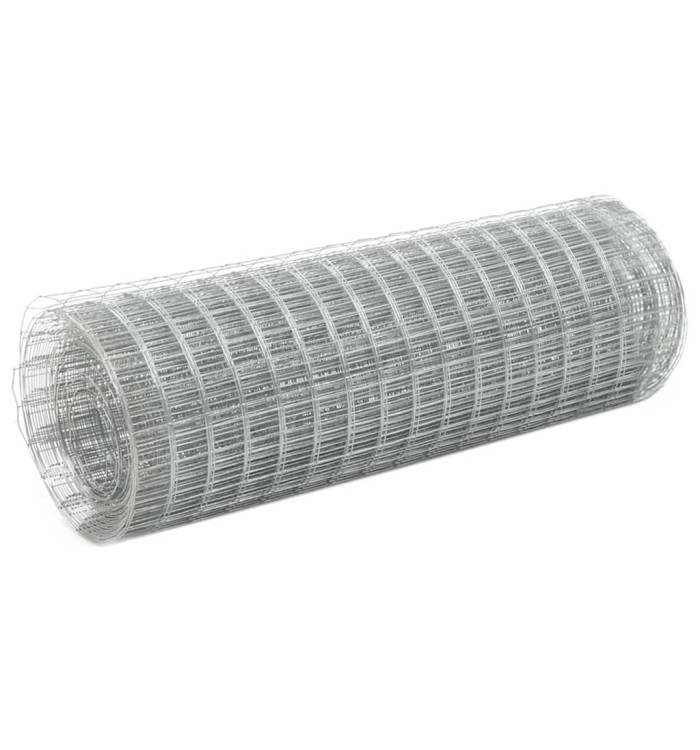 Grillage pour volière acier galvanisé 10x0,5 m argenté | Mobilier & Déco
