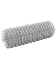 Grillage pour volière acier galvanisé 10x0,5 m argenté | Mobilier & Déco