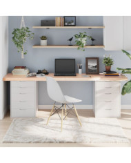 Dessus de table 220x50x(2-6) cm bois de chêne massif non traité | Mobilier & Déco