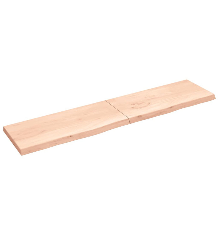 Étagère murale 220x50x(2-6) cm bois de chêne massif non traité | Mobilier & Déco