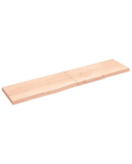 Étagère murale 220x50x(2-6) cm bois de chêne massif non traité | Mobilier & Déco