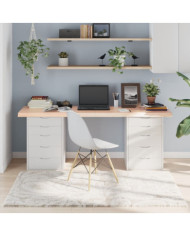 Dessus de table 180x50x(2-6) cm bois de chêne massif non traité | Mobilier & Déco