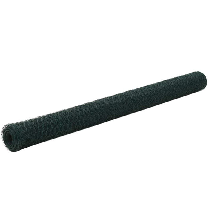 Grillage Acier avec revêtement en PVC 25x1,5 m Vert | Mobilier & Déco