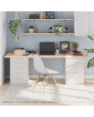 Dessus de table 200x60x(2-4) cm bois de chêne massif non traité | Mobilier & Déco