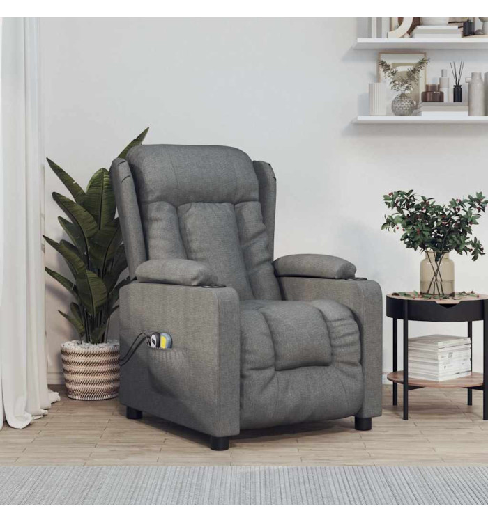 Fauteuil électrique de massage Gris foncé Tissu | Mobilier & Déco