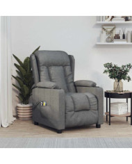 Fauteuil électrique de massage Gris foncé Tissu | Mobilier & Déco