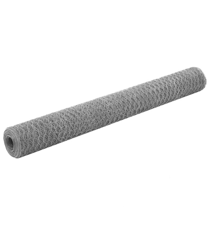 Grillage pour volière Acier galvanisé 25x1,2 m Argenté | Mobilier & Déco