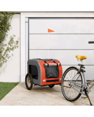 Remorque de vélo pour animaux de compagnie orange et gris | Mobilier & Déco