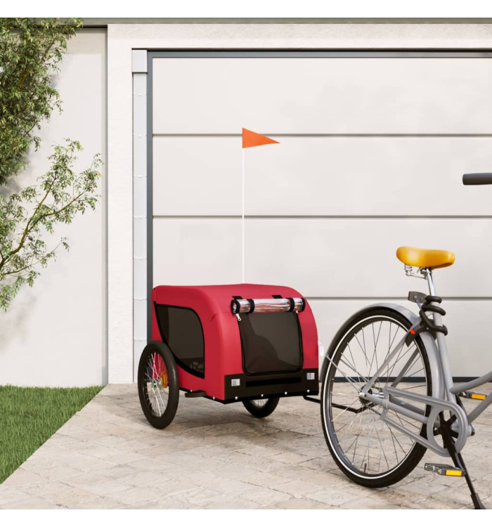 Remorque de vélo pour animaux de compagnie rouge et noir | Mobilier & Déco