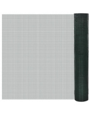 Grillage Acier galvanisé et revêtement en PVC 25 x 1 m Vert | Mobilier & Déco