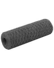 Grillage Acier avec revêtement en PVC 25x0,5 m Gris | Mobilier & Déco