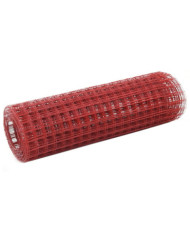 Grillage Acier avec revêtement en PVC 10x0,5 m Rouge | Mobilier & Déco