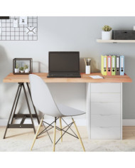 Dessus de table marron clair bois chêne massif traité | Mobilier & Déco