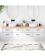 Comptoir de salle de bain marron 220x50x(2-6) cm bois traité | Mobilier & Déco