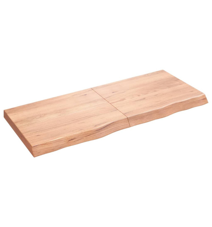Étagère murale marron clair bois chêne massif traité | Mobilier & Déco