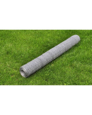 Grillage pour volière Acier galvanisé 25 x 1 m Argenté | Mobilier & Déco