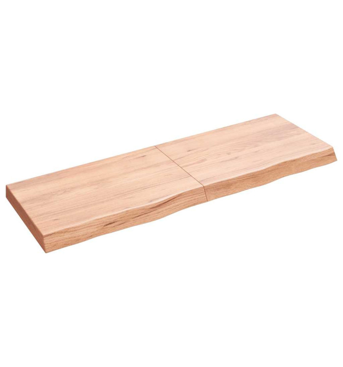 Étagère murale marron clair bois chêne massif traité | Mobilier & Déco