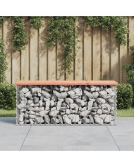 Banc jardin design gabion 103x31,5x42 cm bois massif de douglas | Mobilier & Déco