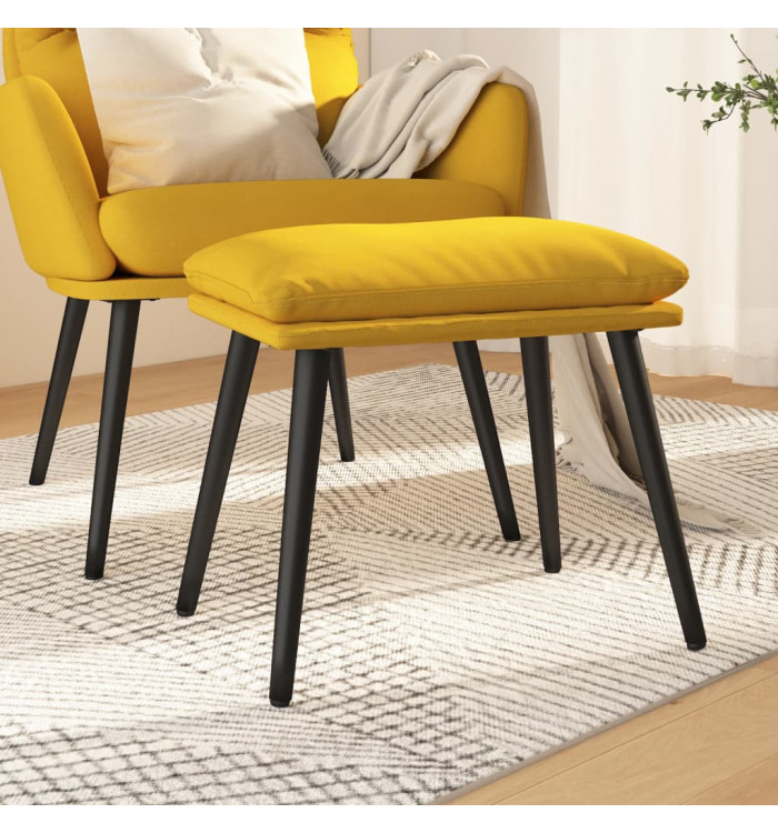 Repose-pied Jaune moutarde 45x29,5x35 cm Tissu | Mobilier & Déco