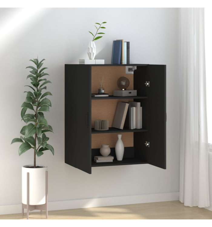 Armoire suspendue Noir 69,5x34x90 cm Bois d'ingénierie | Mobilier & Déco