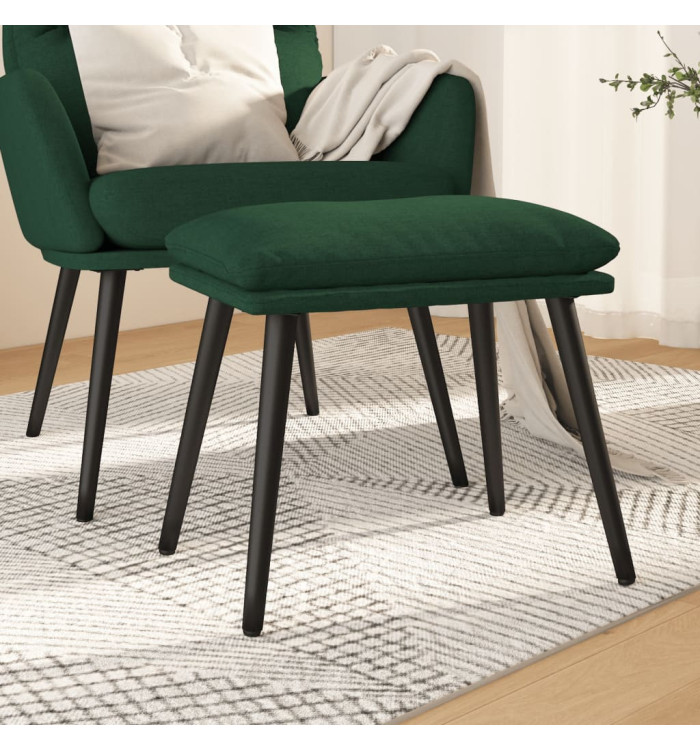 Repose-pied Vert foncé 45x29,5x35 cm Tissu | Mobilier & Déco