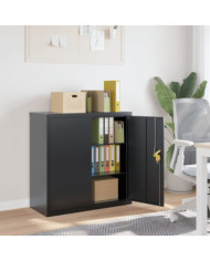 Classeur anthracite 90x40x90 cm acier | Mobilier & Déco