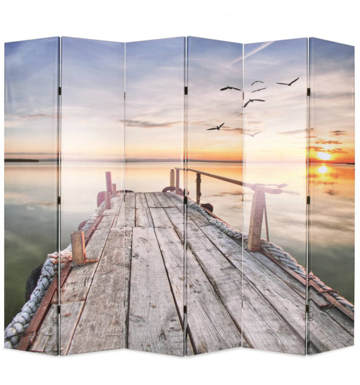 Cloison de séparation pliable 228 x 170 cm Lac | Mobilier & Déco