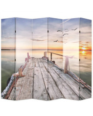 Cloison de séparation pliable 228 x 170 cm Lac | Mobilier & Déco