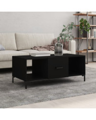 Table basse noir 102x50x40 cm bois d'ingénierie | Mobilier & Déco
