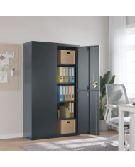 Classeur anthracite 105x40x180 cm acier | Mobilier & Déco