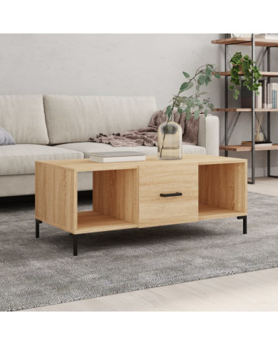 Table basse chêne sonoma 102x50x40 cm bois d'ingénierie | Mobilier & Déco