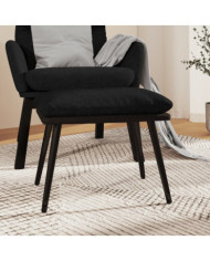 Repose-pied Noir 45x29,5x35 cm Tissu et similicuir | Mobilier & Déco