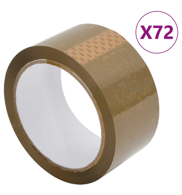 Ruban d'emballage 72 pcs marron 48 mm x 66 m | Mobilier & Déco