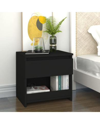 Table de chevet Noir 40x30x39 cm Aggloméré | Mobilier & Déco