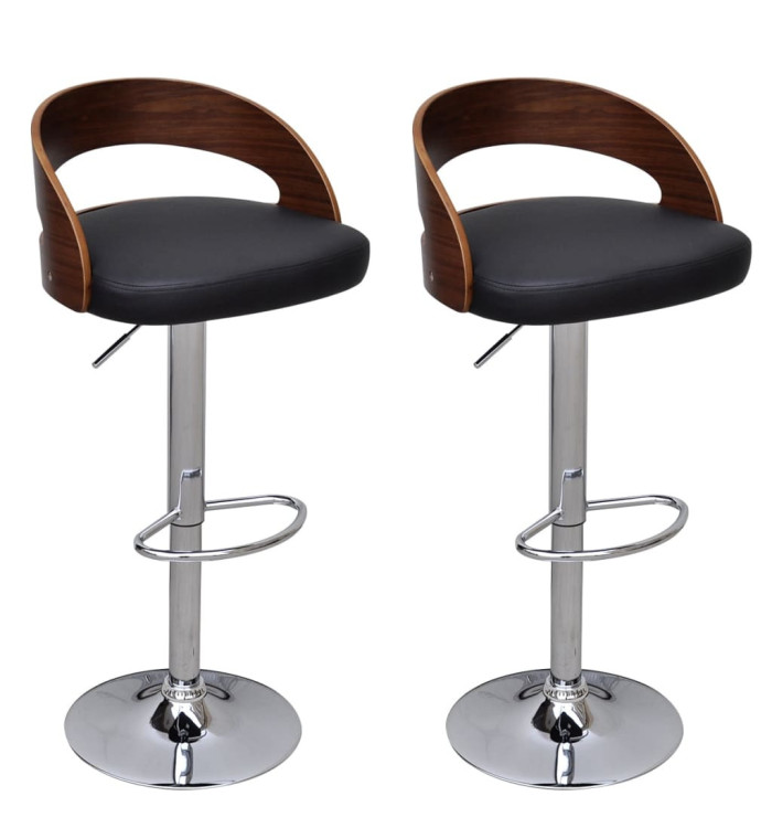 Tabourets de bar lot de 2 bois courbé | Mobilier & Déco