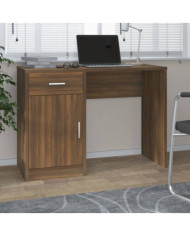 Bureau avec tiroir et armoire Chêne marron 100x40x73 cm | Mobilier & Déco
