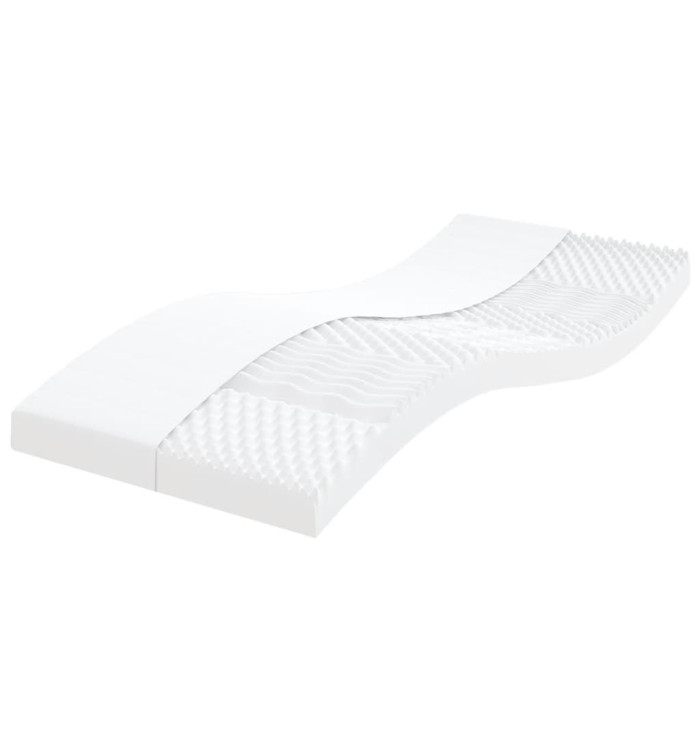 Matelas en mousse blanc 100x200 cm 7 zones dureté 20 ILD | Mobilier & Déco