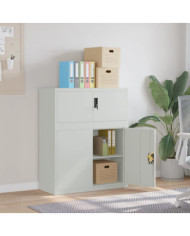 Classeur gris clair 90x40x110 cm acier | Mobilier & Déco