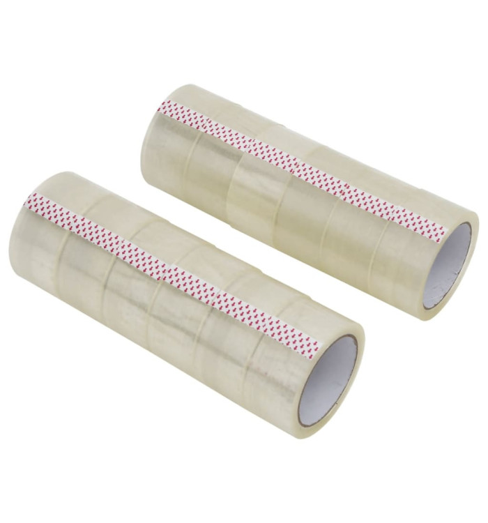Ruban d'emballage 12 pcs transparent 48 mm x 66 m | Mobilier & Déco