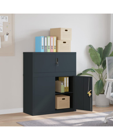 Classeur anthracite 90x40x110 cm acier | Mobilier & Déco