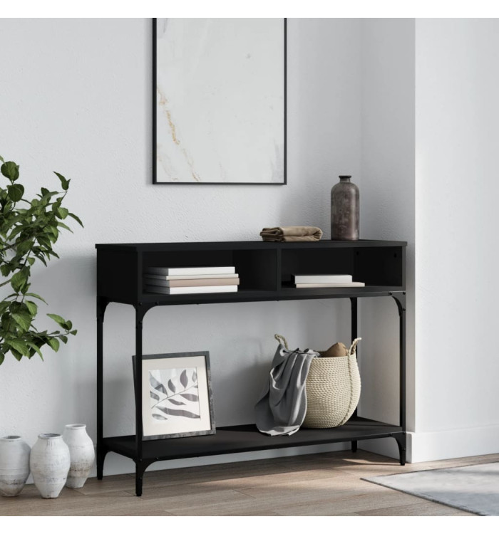Table console noir 100x30,5x75 cm bois d'ingénierie | Mobilier & Déco