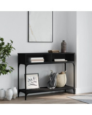 Table console noir 100x30,5x75 cm bois d'ingénierie | Mobilier & Déco