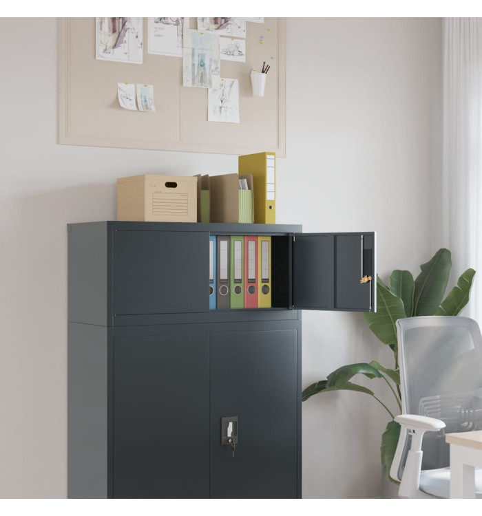 Classeur anthracite 90x40x40 cm acier | Mobilier & Déco