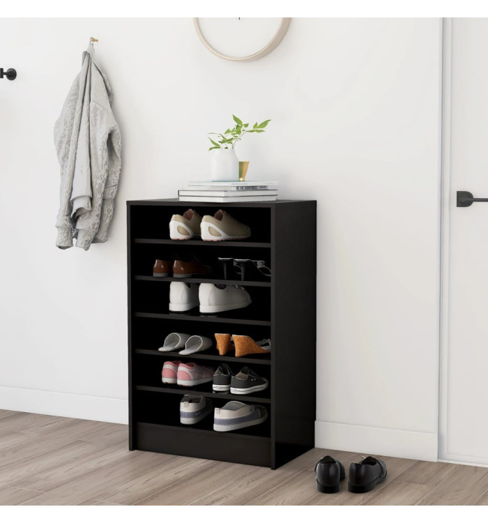 Armoire à chaussures Noir 60x35x92 cm Bois d’ingénierie | Mobilier & Déco