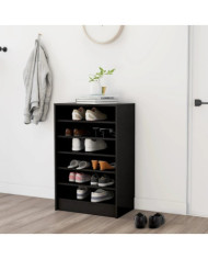 Armoire à chaussures Noir 60x35x92 cm Bois d’ingénierie | Mobilier & Déco