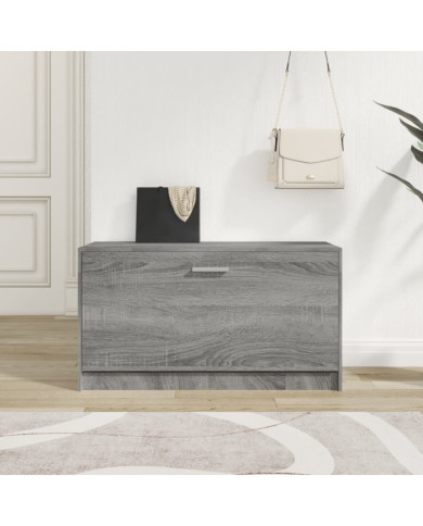 Banc à chaussures Sonoma gris 80x24x45 cm Bois d'ingénierie | Mobilier & Déco
