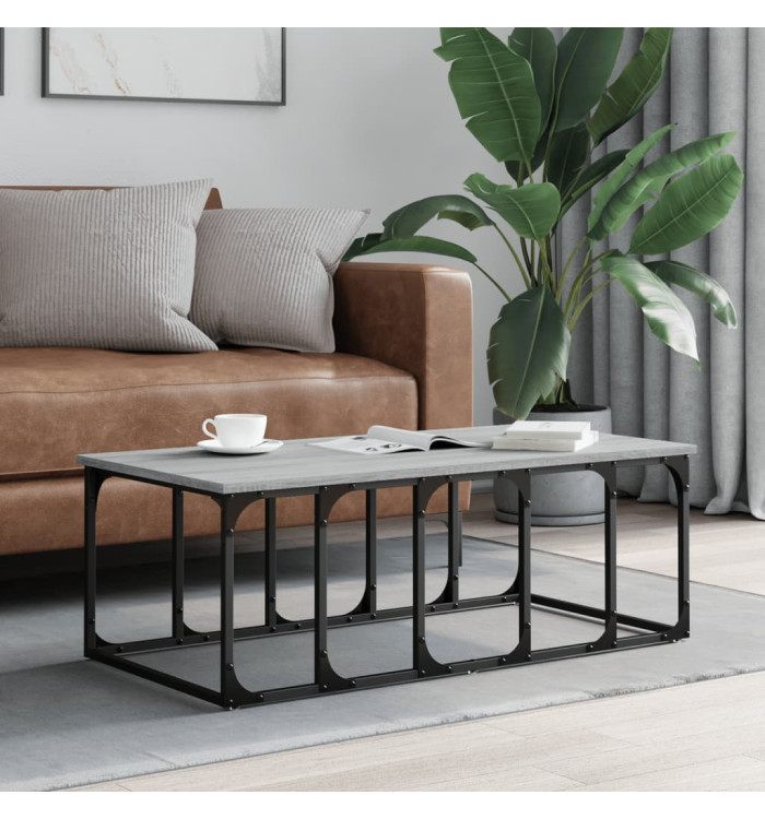 Table basse sonoma gris 100x50x35,5 cm bois d'ingénierie | Mobilier & Déco