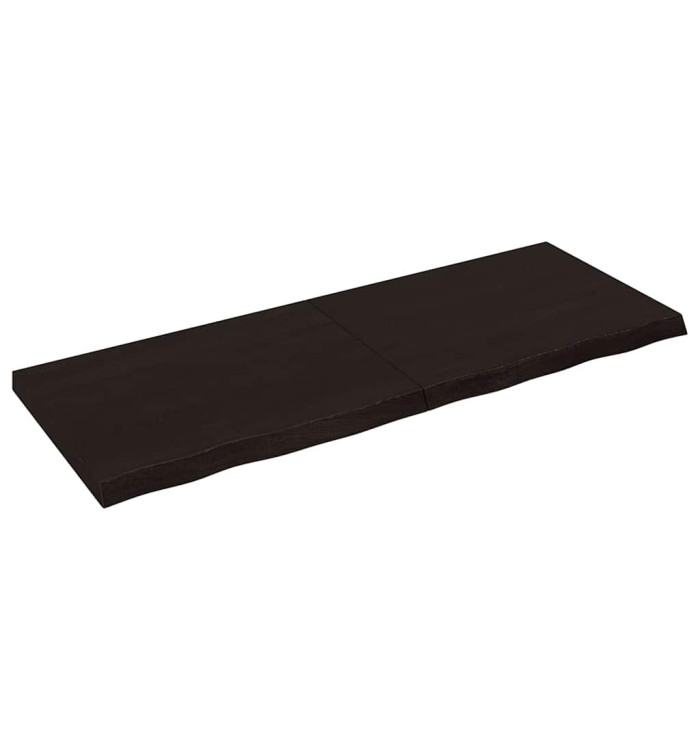 Étagère murale marron foncé bois chêne massif traité | Mobilier & Déco