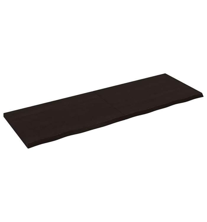 Étagère murale marron foncé bois chêne massif traité | Mobilier & Déco
